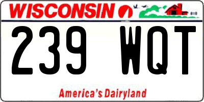WI license plate 239WQT