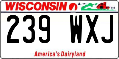WI license plate 239WXJ