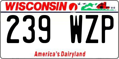 WI license plate 239WZP