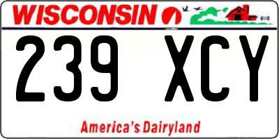WI license plate 239XCY