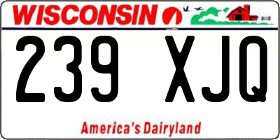 WI license plate 239XJQ
