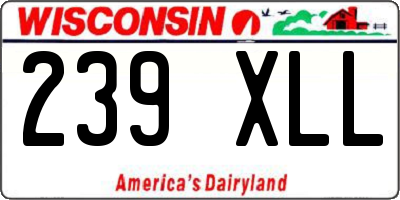 WI license plate 239XLL