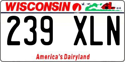 WI license plate 239XLN