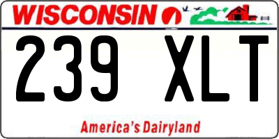 WI license plate 239XLT