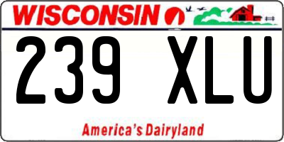 WI license plate 239XLU