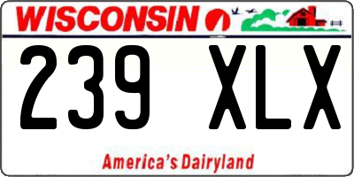 WI license plate 239XLX