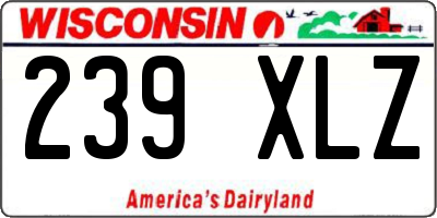 WI license plate 239XLZ