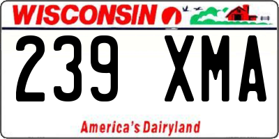 WI license plate 239XMA