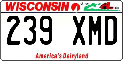 WI license plate 239XMD