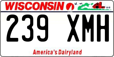 WI license plate 239XMH