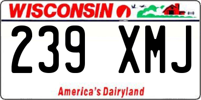 WI license plate 239XMJ