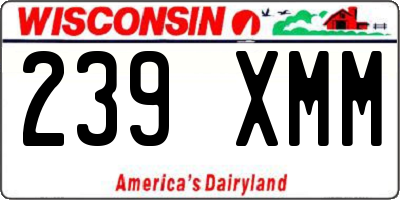 WI license plate 239XMM