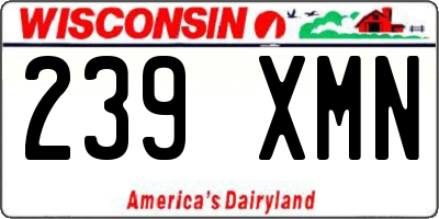 WI license plate 239XMN