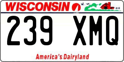 WI license plate 239XMQ