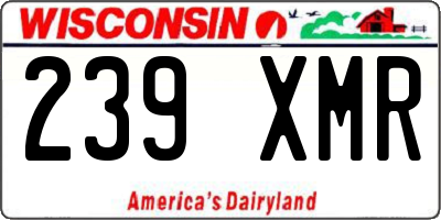 WI license plate 239XMR
