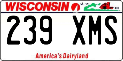 WI license plate 239XMS