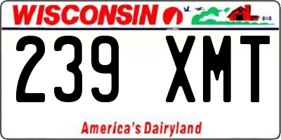 WI license plate 239XMT