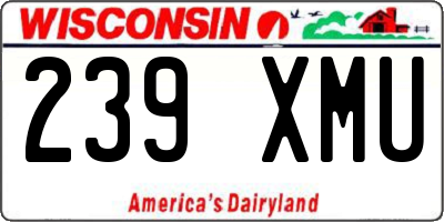 WI license plate 239XMU