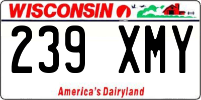WI license plate 239XMY