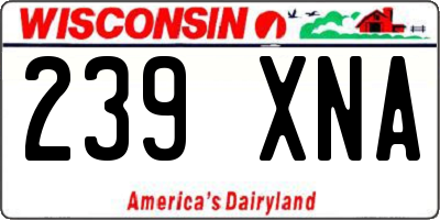 WI license plate 239XNA
