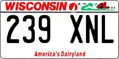 WI license plate 239XNL