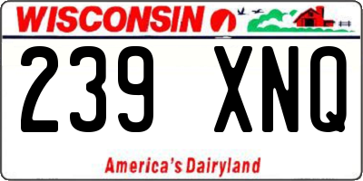 WI license plate 239XNQ