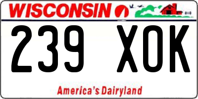 WI license plate 239XOK