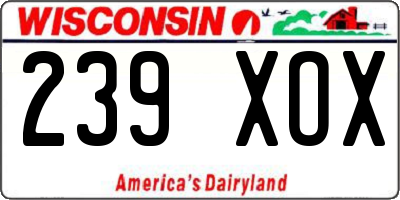 WI license plate 239XOX