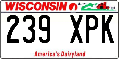 WI license plate 239XPK