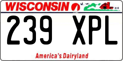 WI license plate 239XPL