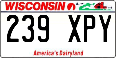 WI license plate 239XPY