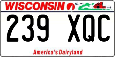 WI license plate 239XQC
