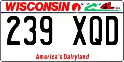 WI license plate 239XQD
