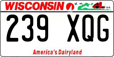 WI license plate 239XQG