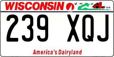 WI license plate 239XQJ