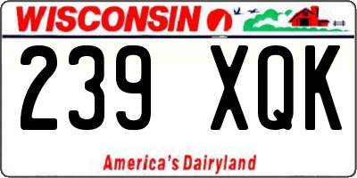 WI license plate 239XQK