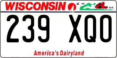 WI license plate 239XQO