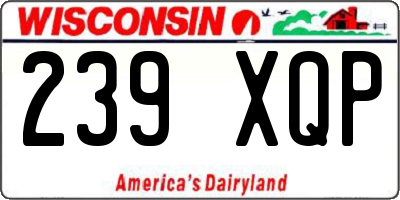 WI license plate 239XQP