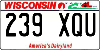 WI license plate 239XQU