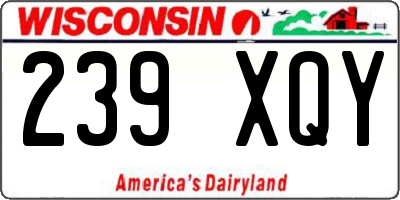 WI license plate 239XQY
