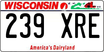 WI license plate 239XRE