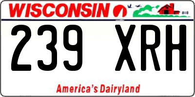 WI license plate 239XRH