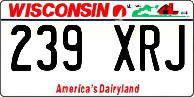 WI license plate 239XRJ