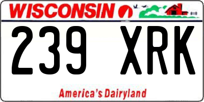 WI license plate 239XRK