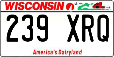 WI license plate 239XRQ
