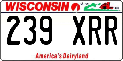 WI license plate 239XRR