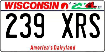 WI license plate 239XRS