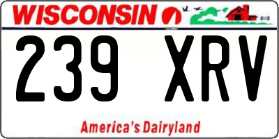 WI license plate 239XRV