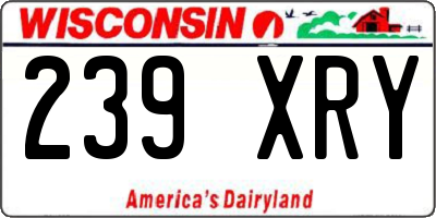 WI license plate 239XRY