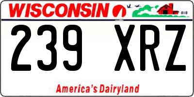 WI license plate 239XRZ